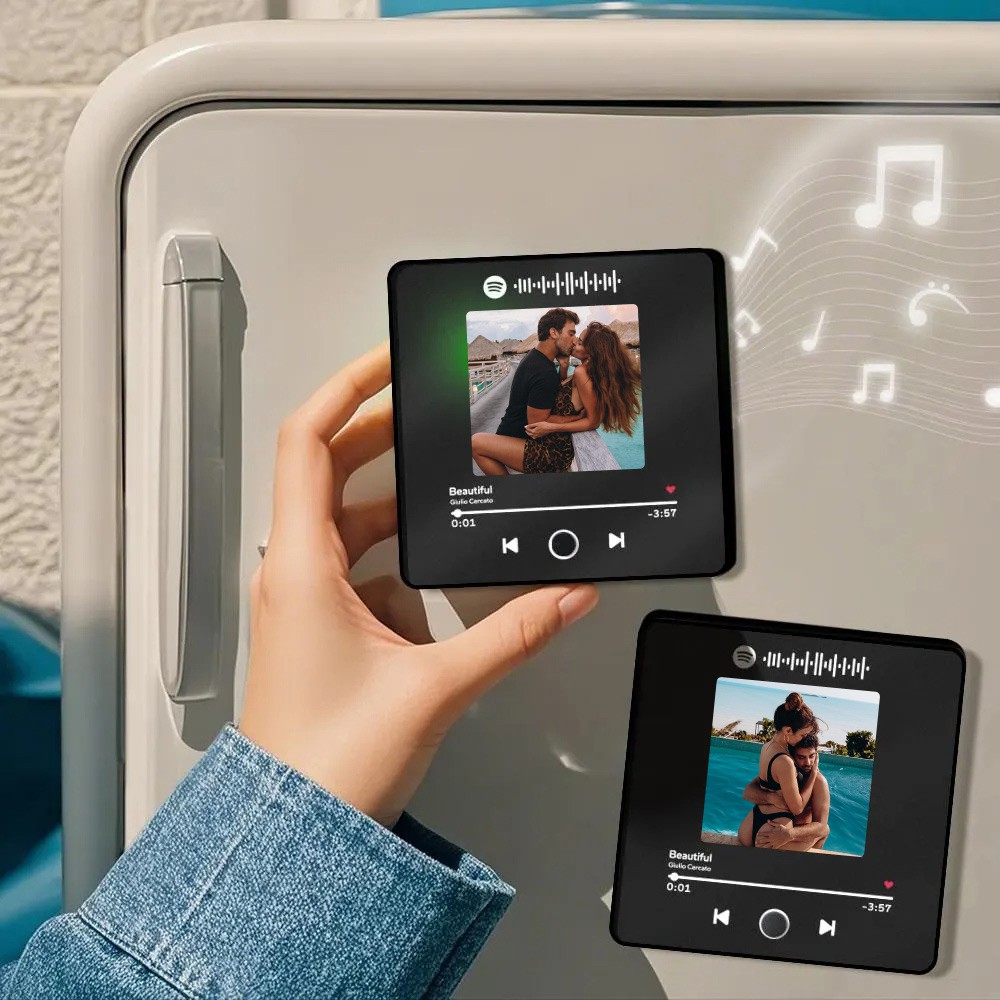 Personalised Spotify Photo Refrigerator Magnets With Album Cover Valentine's Day Gift for Her Him