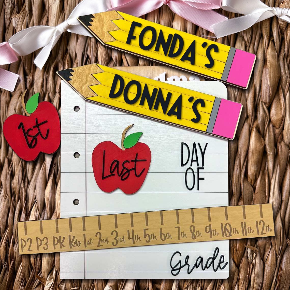 Personalised First/Last Day of School Sign Back to School Prop Board Milestone For Kids Gift