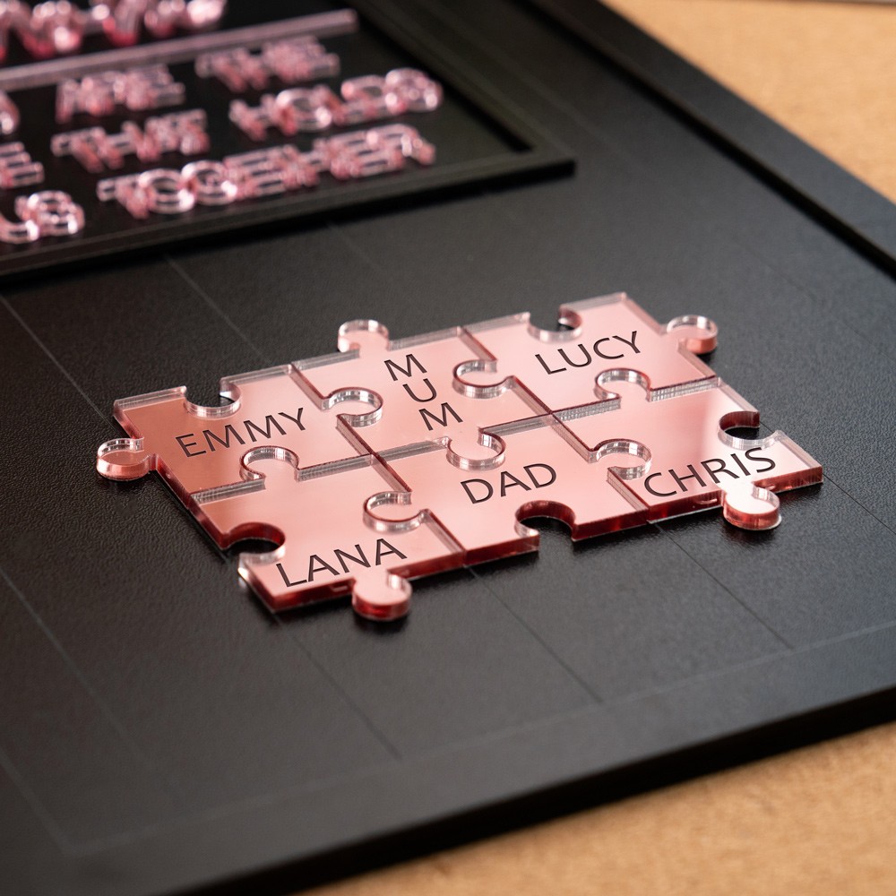 Custom Mum Puzzle Sign with Kids Name Mum You Are The Piece Holds Us Together For Mother's Day Gift