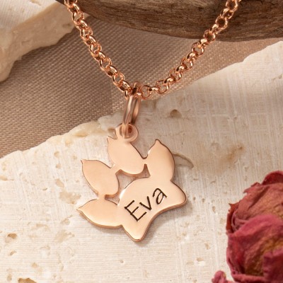 Personalised Dainty Pet Necklace with Pet Name Paw Pendant For Pet Lovers Gifts
