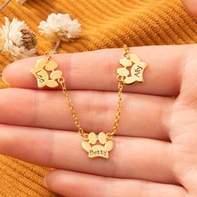 Personalised Dainty Pet Necklace with Minimalist Paw Name Gifts For Pet Mums