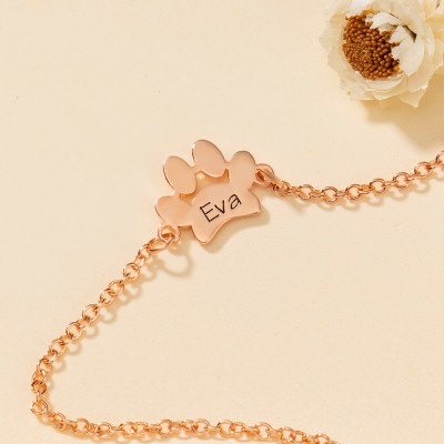 Personalised Multiple Pet Necklace with Pet Paw Name Pendant Gifts For Pet Mums