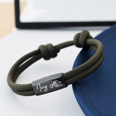 Personalised Men's Bead Bracelet Gift For Father's Day Gift Ideas