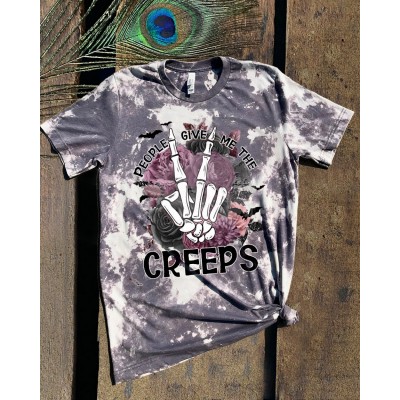 People Give Me The Creeps Vintage Sweatshirt Hoodie For Halloween Gift Ideas