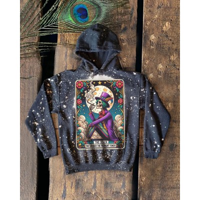 Tarot The Joker Skeleton Vintage Sweatshirt Hoodie For Gift Ideas