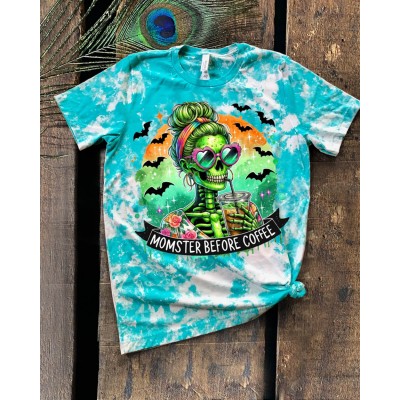 Halloween Mumster Coffee Skeleton Vintage Sweatshirt Hoodie For Gift Ideas