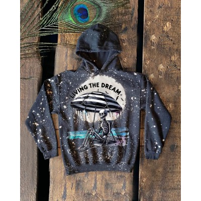 Beachy Dream Skeleton Vintage Sweatshirt Hoodie For Halloween Gift Ideas