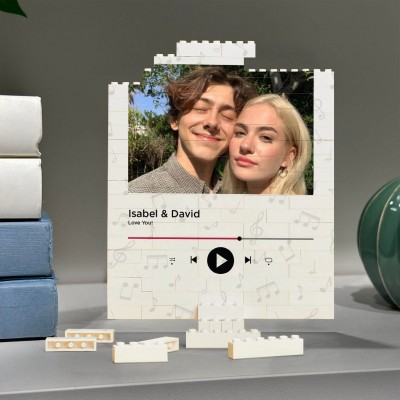 Personalised Photo Building Block Puzzle For Couples Valentine's Day Gift