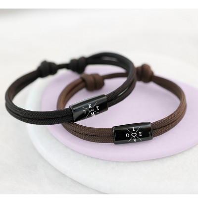 Personalised Men's Bead Bracelet For Husband Boyfriend Gift Ideas