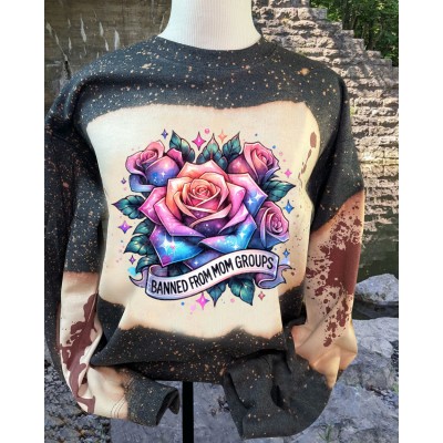 Banned From Mum Groups Vintage Sweatshirt Hoodie For Halloween Gift Ideas
