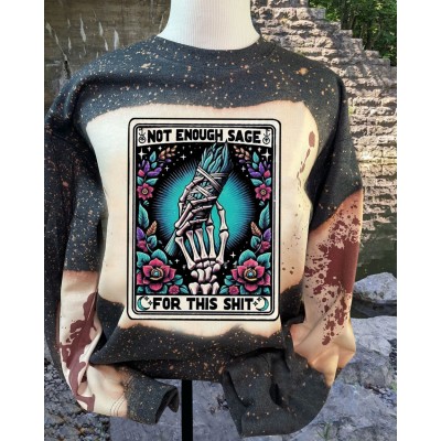 Halloween Funny Tarot Enough Sage Witch Vintage Sweatshirt Hoodie For Gift Ideas