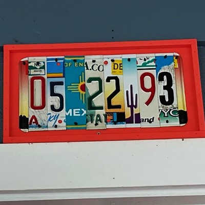Personalised License Plate Sign For Anniversary Weddings Family Gift