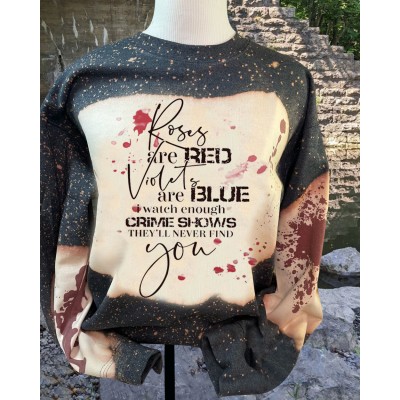 Crime Shows Bleached Vintage Sweatshirt Hoodie For Gift Ideas