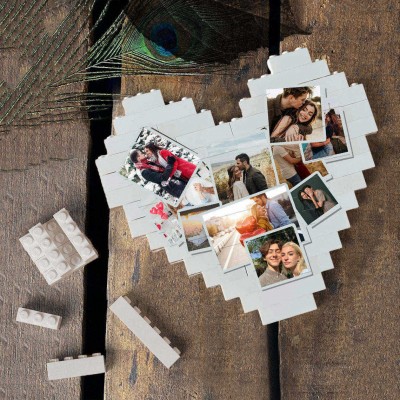 Personalised Photo Building Block Puzzle For Couples Valentine's Day Gift