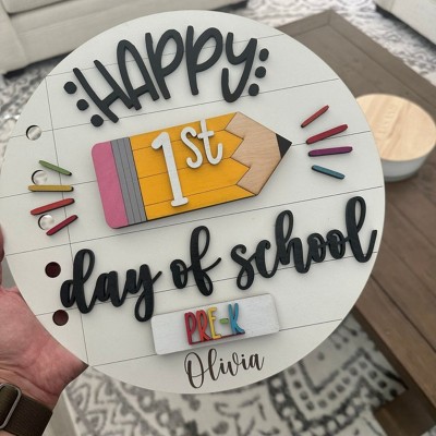 Personalised Interchangeable Back to School Sign 1st Day of School Photo Prop