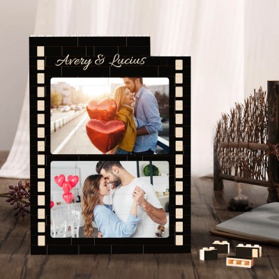 Personalised Film Photo Building Block Puzzle For Couples Valentine's Day Gift