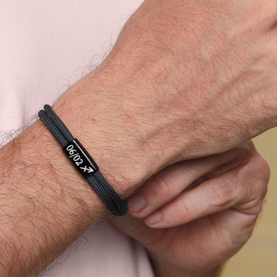 Personalised Men's Bracelet with Bead For Him Valentine's Day Gift Ideas