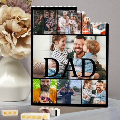 Personalised Photo Building Block Puzzle For Dad Father's Day Gift
