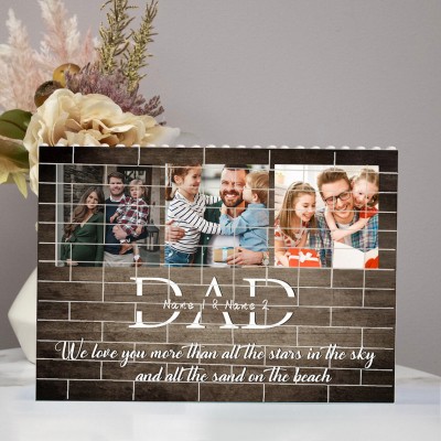 Personalised Photo Building Block Puzzle For Dad Father's Day Gift