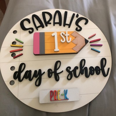 Personalised Interchangeable Back to School Sign 1st Day of School Photo Prop