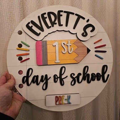 Personalised Interchangeable Back to School Sign 1st Day of School Photo Prop
