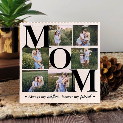 Personalised Photo Building Block Puzzle For Mum Mother's Day Gift