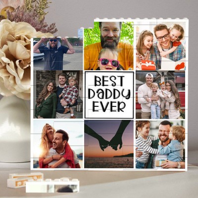 Personalised Photo Building Block Puzzle For Dad Father's Day Gift