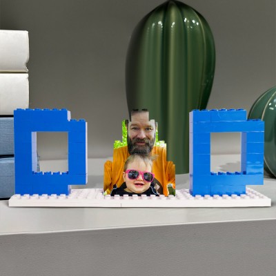 Personalised Photo Building Block Puzzle For Dad Father's Day Gift