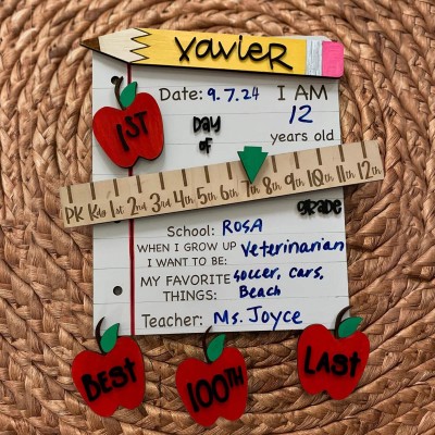 Personalised Interchangeable Back to School Sign Kit
