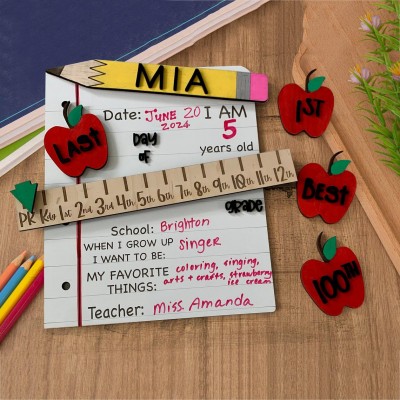 Personalised Interchangeable Back to School Sign Kit