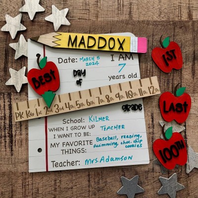 Personalised Interchangeable Back to School Sign Kit