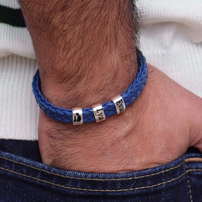 Personalised Men's Bead Bracelet Gift For Father's Day Gift Ideas