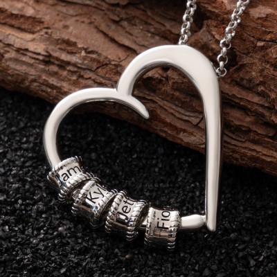Personalised Heart Mum Necklace with Kids Names For Mother's Day Gift Ideas