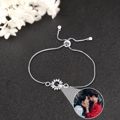 Personalised Projection Bracelet With Photo Inside For Her Valentine's Day Gifts