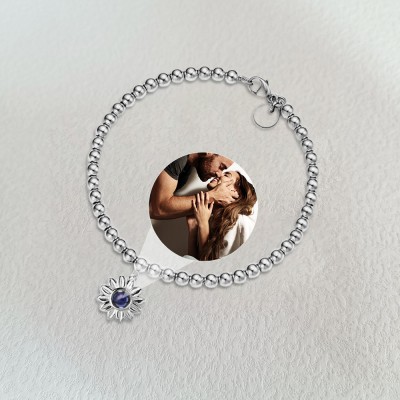 Personalised Projection Bracelet With Photo Inside For Valentine's Day Gifts