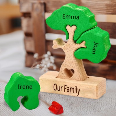 Personalised Wooden Family Tree Puzzle Home Decor For Christmas Keepsake Gift