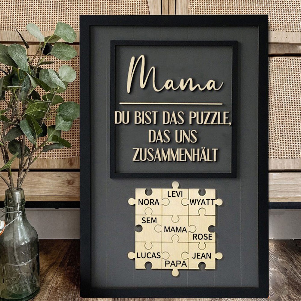 Benutzerdefinierte Mama Puzzle Zeichen mit Namen Stück Das Uns Zusammen für Muttertag Geschenk Hält