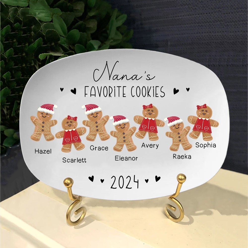 Omas Lieblingsplätzchen Teller Personalisierte Lebkuchen Weihnachtsplatten Familie Geschenk
