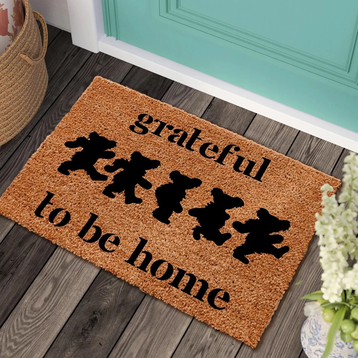 Dankbar zu Hause zu sein Fußmatte Willkommen Housewarming Geschenk