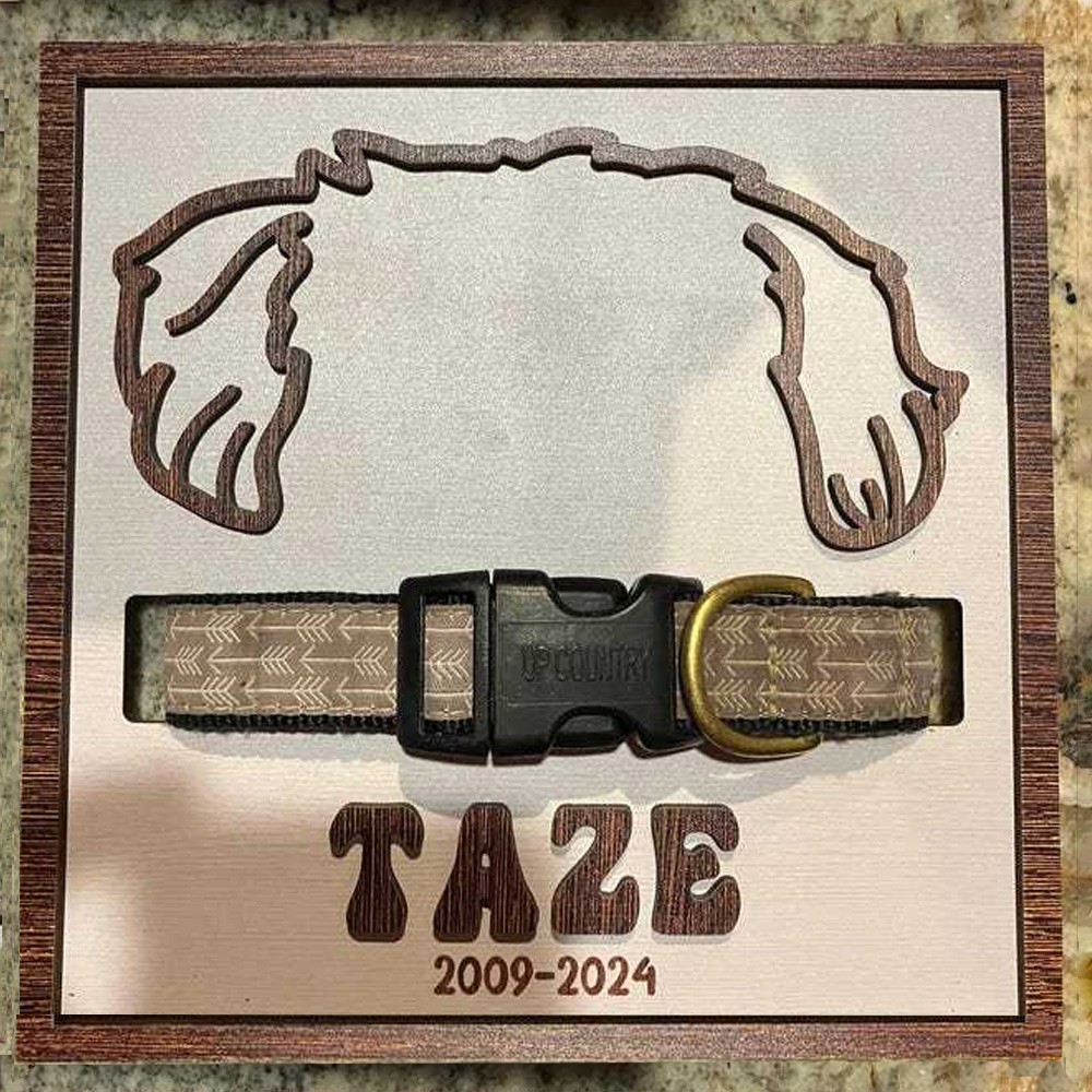 Personalisierte Hundehalsband Pet Memorial Frame Haustier Verlust Geschenke