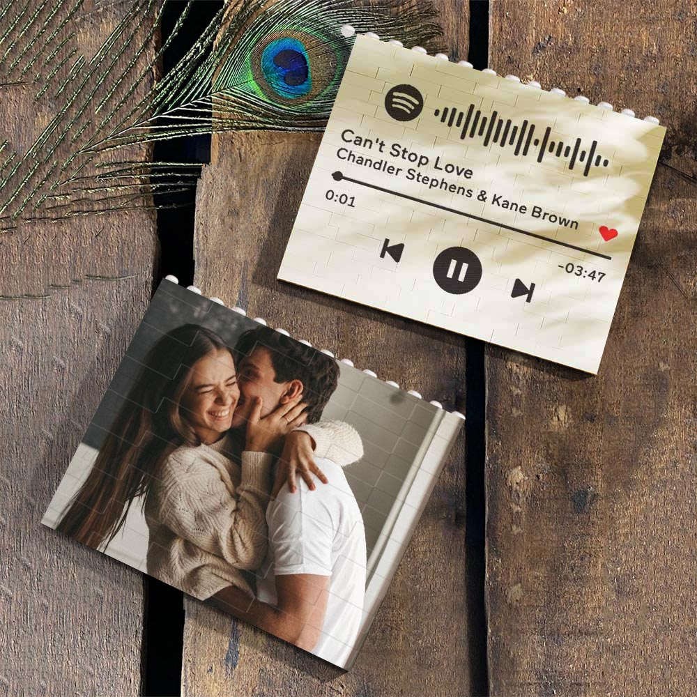 Personalisierte Foto Building Block Puzzle für Paare Valentinstag Geschenk