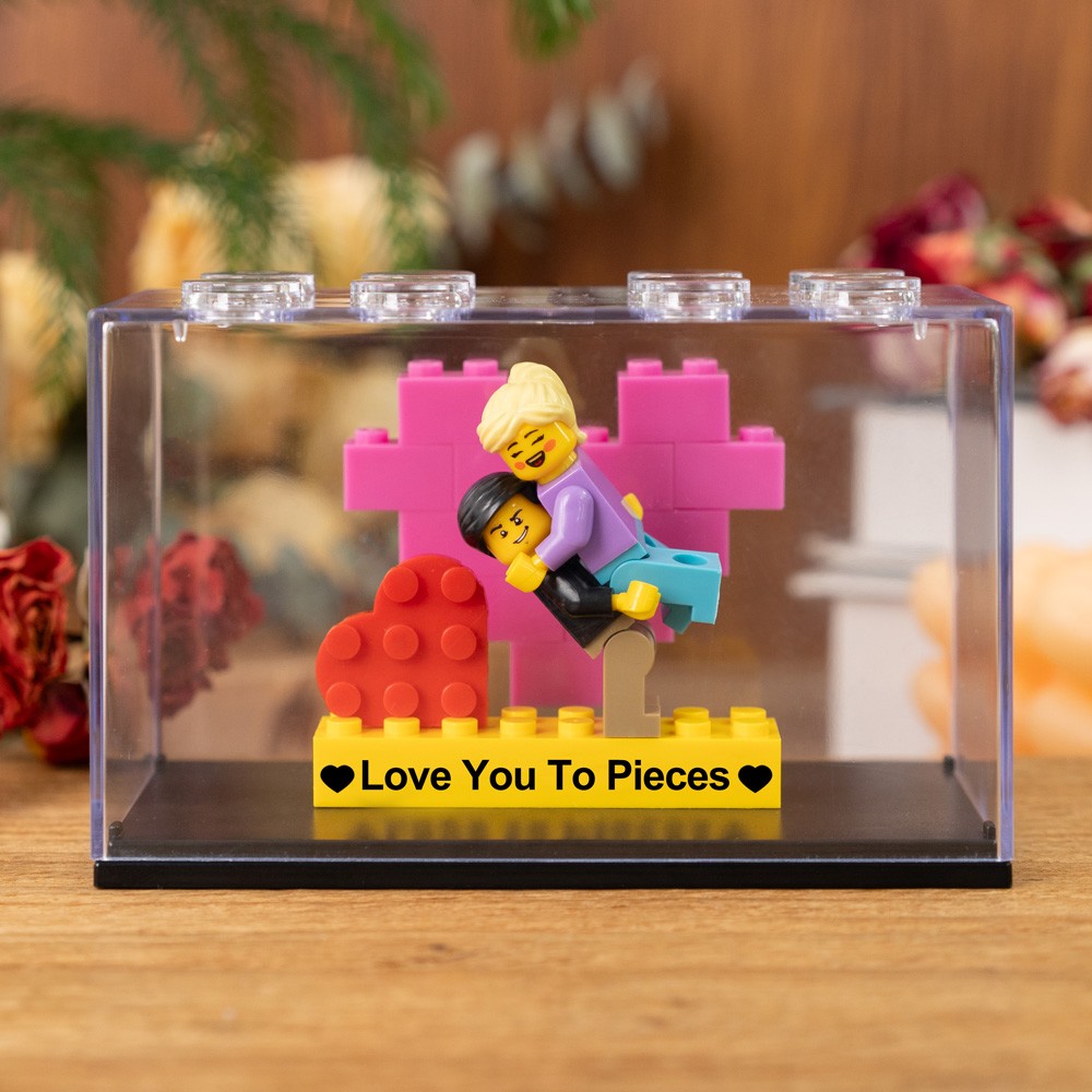 Personalisiertes Paar-Minifiguren Mit Namen Als Valentinstagsgeschenk Für Freund Und Freundin