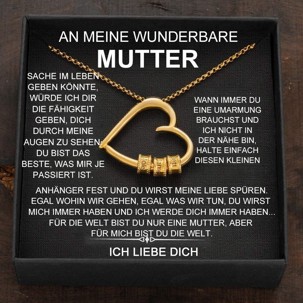 Individuelle Herz Mama Halskette mit Kindernamen für Muttertag Geschenkideen