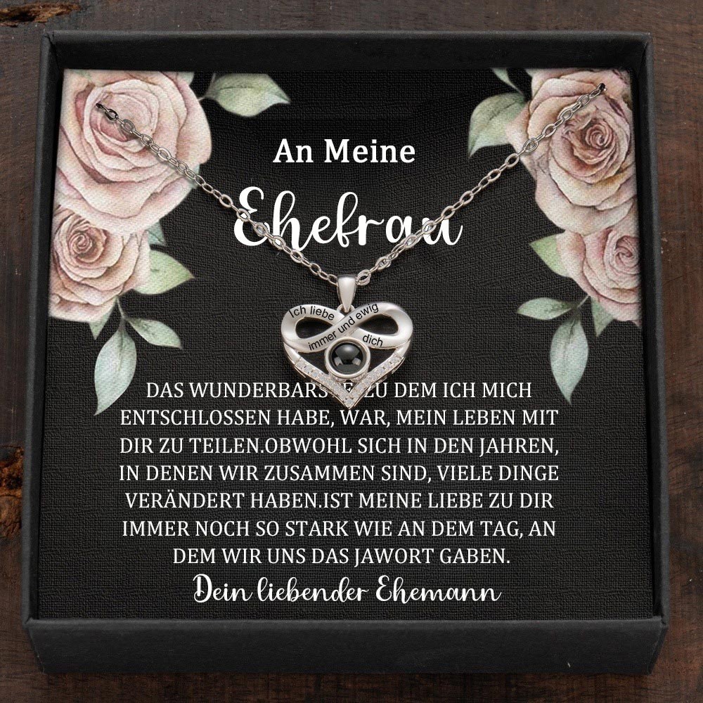 Benutzerdefinierte Foto Projektion Halskette Geburtstag Jahrestag Geschenkideen für Soulmate