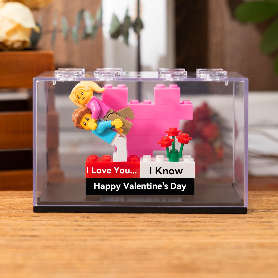 Personalisiertes Paar-Minifiguren Mit Namen Als Valentinstagsgeschenk