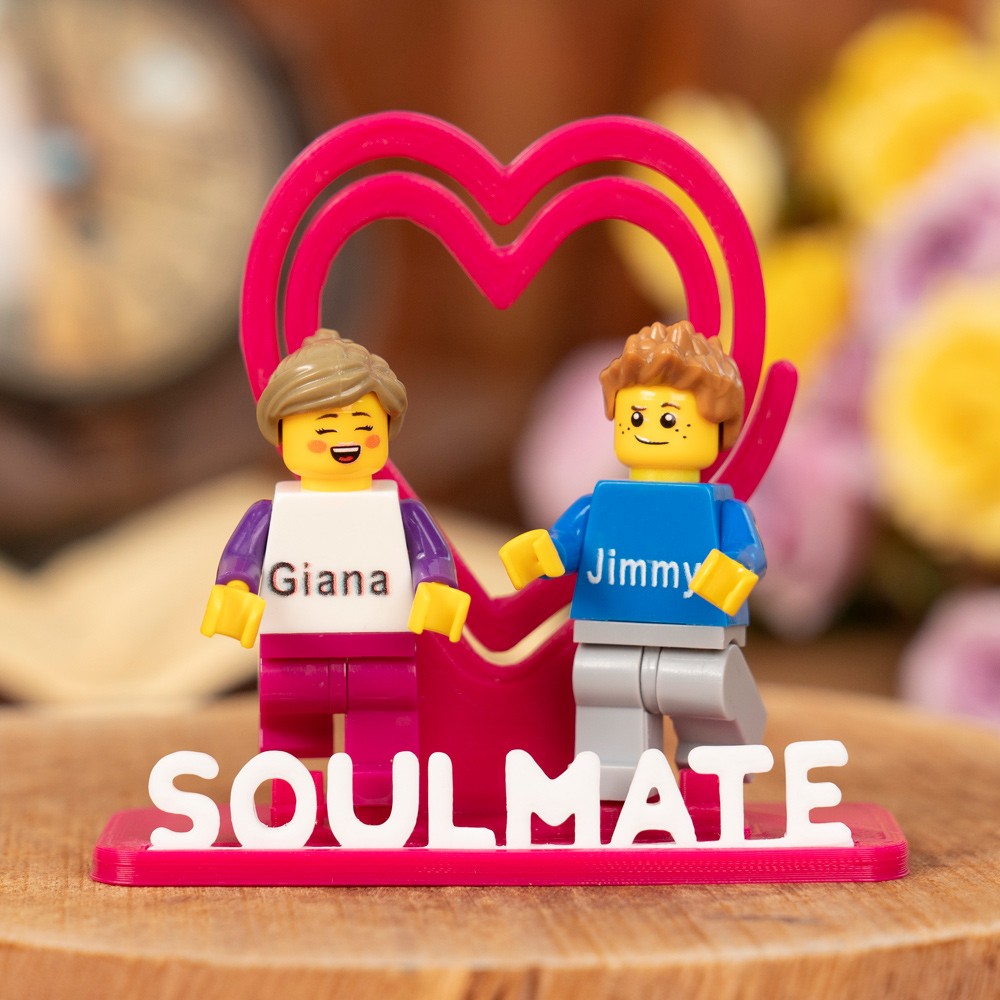 Personalisiertes Paar-Minifiguren Mit Ihren Namen Als Valentinstagsgeschenk
