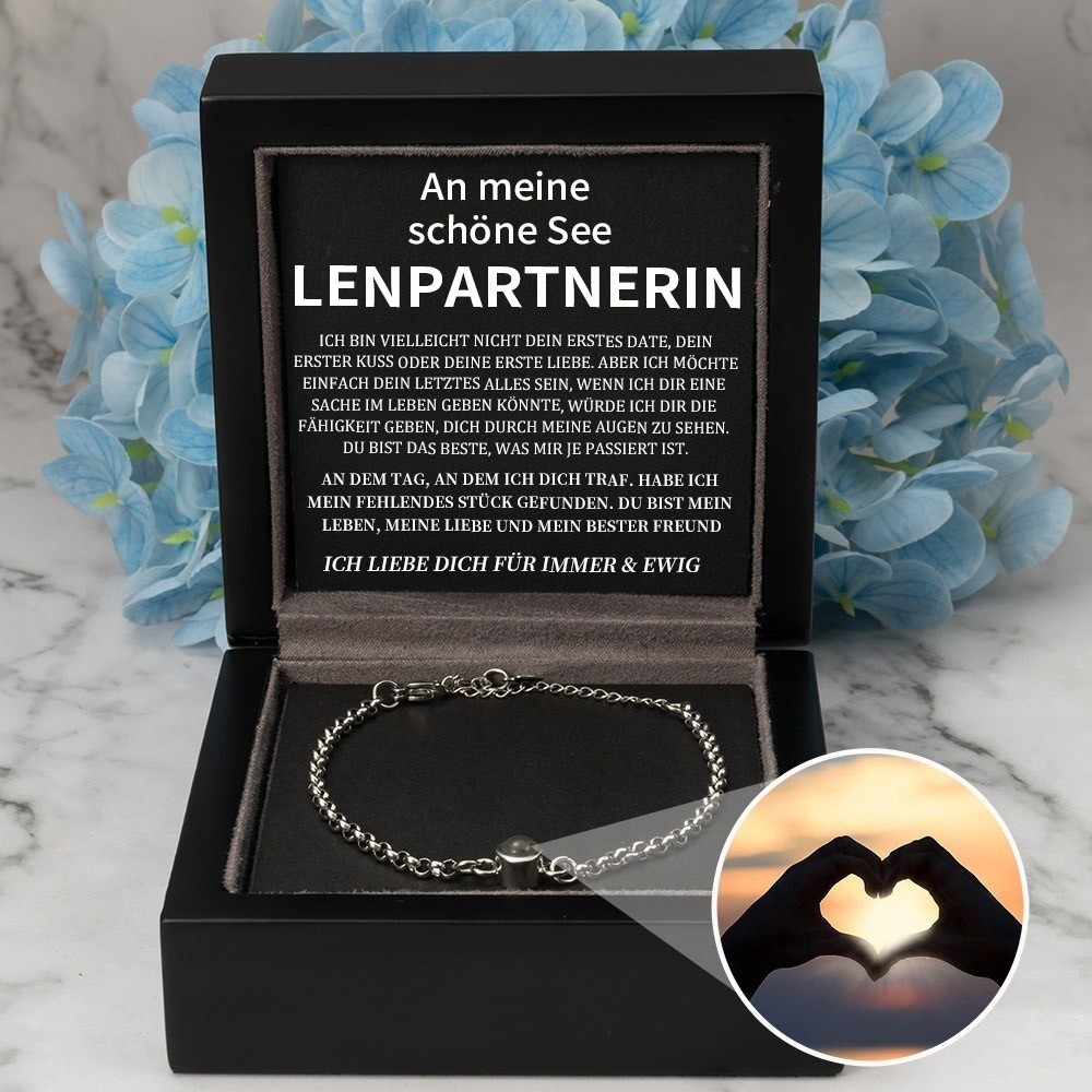 Personalisierte Foto Projektion Armband Valentinstag Geschenk für Freundin