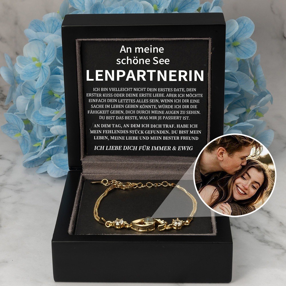Personalisierte Foto Projektion Armband Valentinstag Geschenk für Paare