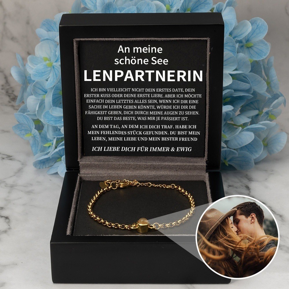 Personalisierte Foto Projektion Armband Valentinstag Jahrestag Geschenkideen für Soulmate