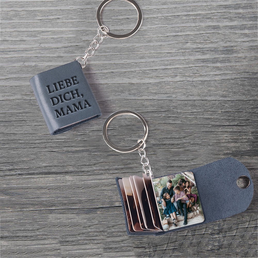 Personalisierte Leder Schlüsselanhänger mit Benutzerdefinierten Fotos für Mama